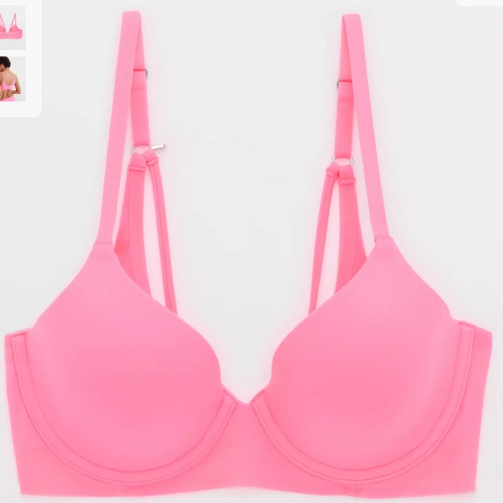 Aeerie Sunnie Barbie Pink Full Coverage Lightly Lined Strappy Convertible Bra!